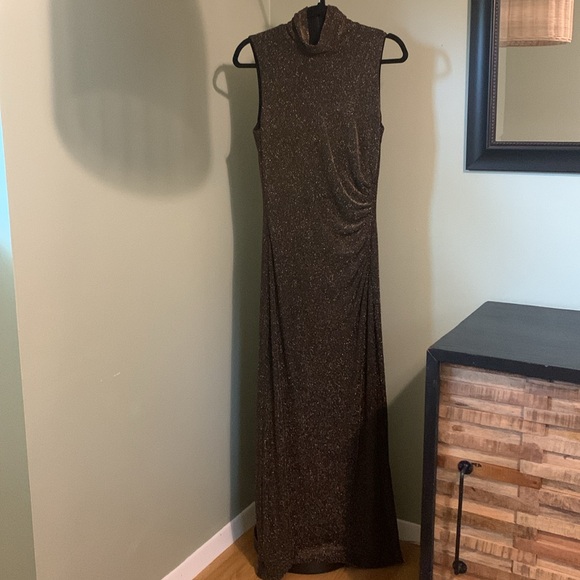 Ralph Lauren long gown with gold sparkles- size 10 - Picture 3 of 8